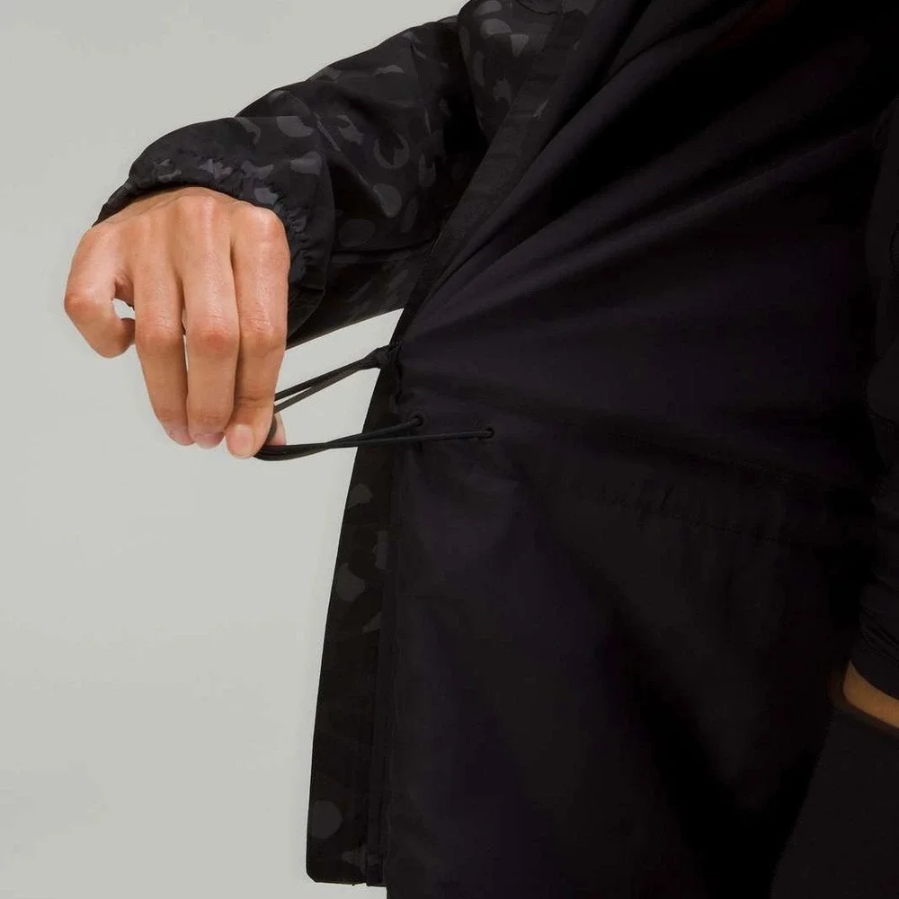 Lululemon Packable Water-Repellent Jacket, Black Primal Dot‎